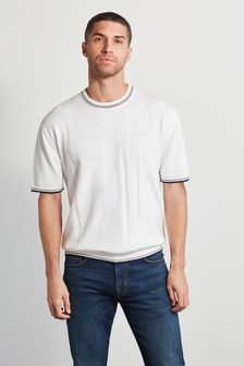 White Knitted Crew Jumper (M65579) | $39
