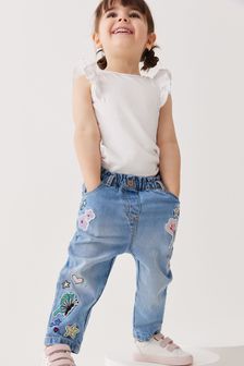 Denim Bleach Wash Paperbag Jeans (3mths-7yrs) (M65933) | $26 - $29
