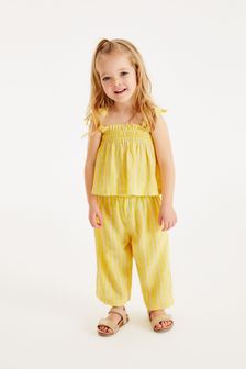 Yellow Printed Trousers And Top Set (3mths-7yrs) (M65944) | €9 - €12