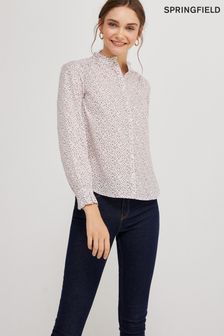 Springfield - Rode blouse met romantische print (M66300) | €23