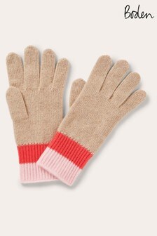 Boden Natural Colourblock Cashmere Gloves (M67021) | 65 €