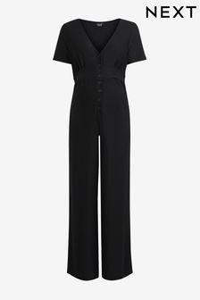 Black Maternity/Nursing Short Sleeve Jumpsuit (M67126) | €19