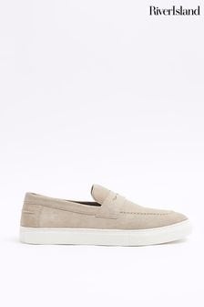River Island Beige Suede Loafers (M67268) | €62