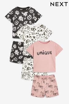 Monochrome/Pink Character 3 Pack Short Pyjamas (9mths-8yrs) (M67326) | $73 - $91