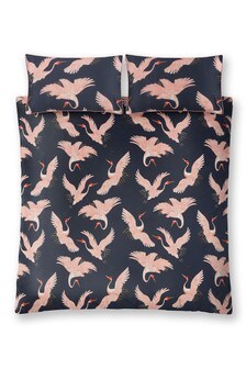 Paloma Home Navy Blue Oriental Birds Duvet Cover and Pillowcase Set (M67620) | ₪ 438 - ₪ 540