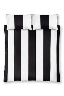 Paloma Home Black Monochrome Stripe Duvet Cover and Pillowcase Set (M67625) | 114 € - 141 €