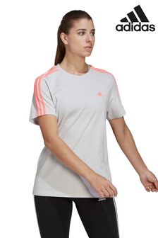 Grau - adidas Essentials T-Shirt mit 3 Streifen (M67673) | 31 €