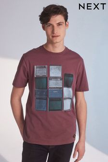 Burgundy Purple Amps Print T-Shirt (M67772) | $32
