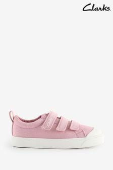 Clarks Pink City Bright T Canvas Trainers (M67809) | €33 - €35