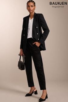 Baukjen Elizabeth Black Trousers with Lenzing Ecovero™ (M68190) | OMR41