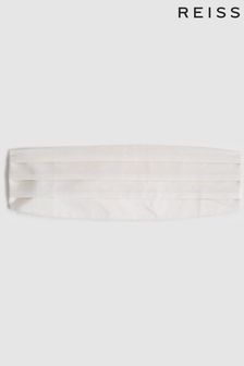 أبيض عاجي - حزام قماش رسمي حرير Cameron من Reiss (M68218) | 520 ر.س