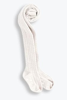 JoJo Maman Bébé Cream Cotton Rich Cable Tights (M68234) | NT$440