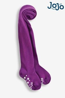 JoJo Maman Bébé Plum Cotton Rich Tights (M68235) | $16