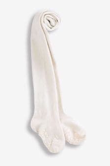 Кремовый - Однотонные хлопковые Колготки из ткани бебе Jojo Maman (M68236) | €16