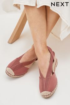 Pink Regular/Wide Fit Forever Comfort® Elastic Closed Toe Wedges (M68338) | TRY 853