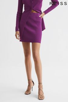 Reiss Magenta Bea Knitted Co-ord Mini Skirt (M68437) | 132 €