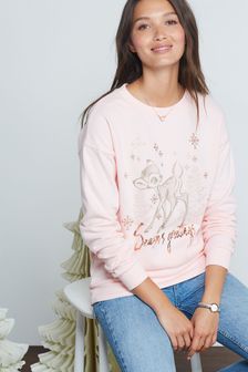Blush Pink Christmas Graphic Sweatshirt (M69988) | 46 €