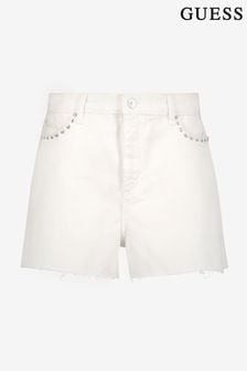 Guess Claudia Denim White High Waist Denim Shorts (M70024) | €31