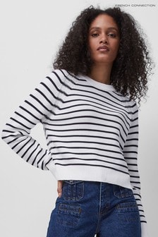 French Connection Lillie Mozart Stripe Crew Neck Jumper (M70049) | OMR34