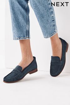 Navy Blue Suede Forever Comfort® Moccasin Loafers (M70066) | €29