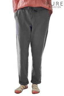 Pure Collection Grey Relaxed Organic Cotton Pants (M70112) | €39