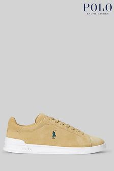 Polo Ralph Lauren Brown Heritage Court Suede Logo Trainers (M70302) | 114 €