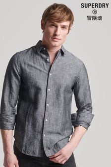 Košile Superdry ze směsi organické bavlny a lnu s dlouhými rukávy (M70306) | 1 620 Kč