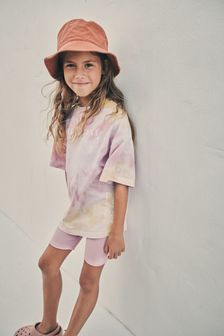 Pink Tie Dye T-Shirt And Cycle Short Set (3-16yrs) (M70419) | €21 - €28