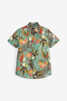 Green Hawaiian Short Sleeve Printed Shirt (3-16yrs) (M70727) | 19 € - 25 €