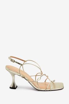 Gold Signature Strappy Slingback Heels (M70838) | 15 €