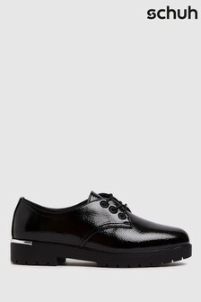 נעליים של Schuh דגם Logan בשחור עם גימור לכה ושרוכים (M70899) | ‏130 ₪