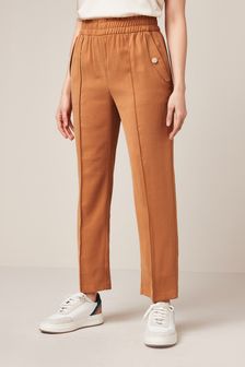 Bronze Brown Twill Smart Taper Leg Trousers (M71002) | €16