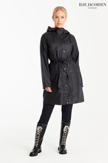Ilse Jacobsen Black True Raincoat (M71082) | $216