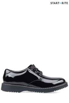 Start-Rite Impact Lace Up Black Patent Leather School Shoes (M71107) | ₪ 279