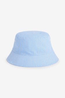 Blue Gingham Bucket Hat (3-16yrs) (M71120) | SGD 10 - SGD 15