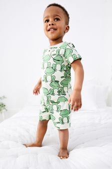 Modra/zelena/rumena z živalskimi motivi - Komplet 3 kratkih pižam (9 mesecev–12 let) (M71336) | €27 - €35