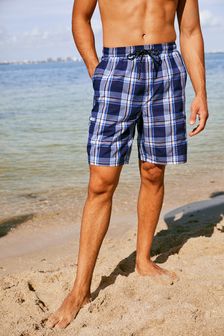 Blue Navy Check - Utility Swim Shorts (M71360) | €24