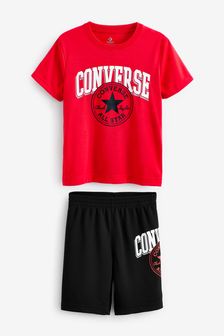 Converse Little Kids Black T-Shirt And Shorts Set (M71421) | $41