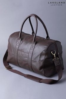 Lakeland Leather Scarsdale Leather Holdall In Brown