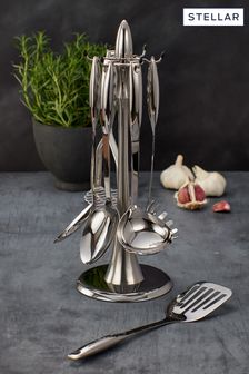 Stellar 6 Piece Silver Premium Kitchen Carousel Tool Set
