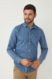 Blue Stag Denim Long Sleeve Shirt (M71842) | 41 €