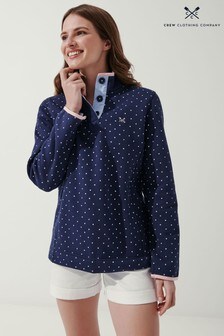 Crew Clothing Company Blue 1/2 Button Sweatshirt (M72376) | 74 €