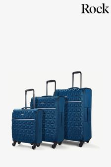 藍色 - Rock Luggage菱格紋3件式行李箱 (M72495) | NT$10,500