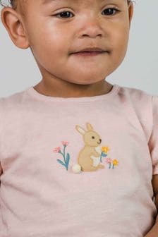 Purebaby Pink Bunny Puffed Sleeve T-Shirt (M73198) | €9
