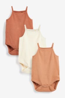 Neutrals Baby 3 Pack Vest Bodysuits (0mths-3yrs) (M73200) | €12 - €14
