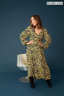 Myleene Klass Animal Print Midi Wrap Dress (M73252) | $74