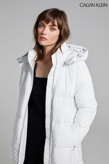 Calvin Klein Natural Modern Maxi Coat (M73444) | $577