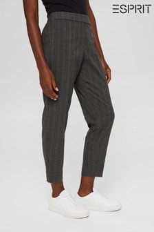 Esprit Womens Grey Check Trousers (M73620) | €27