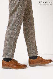 Светло-коричневый - Коллекционные кожаные туфли с фигурными вставками и перфорацией Motion Flex (M73829) | €33