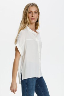 Soaked In Luxury White Helia Short Sleeve Shirt (M74006) | ₪ 233